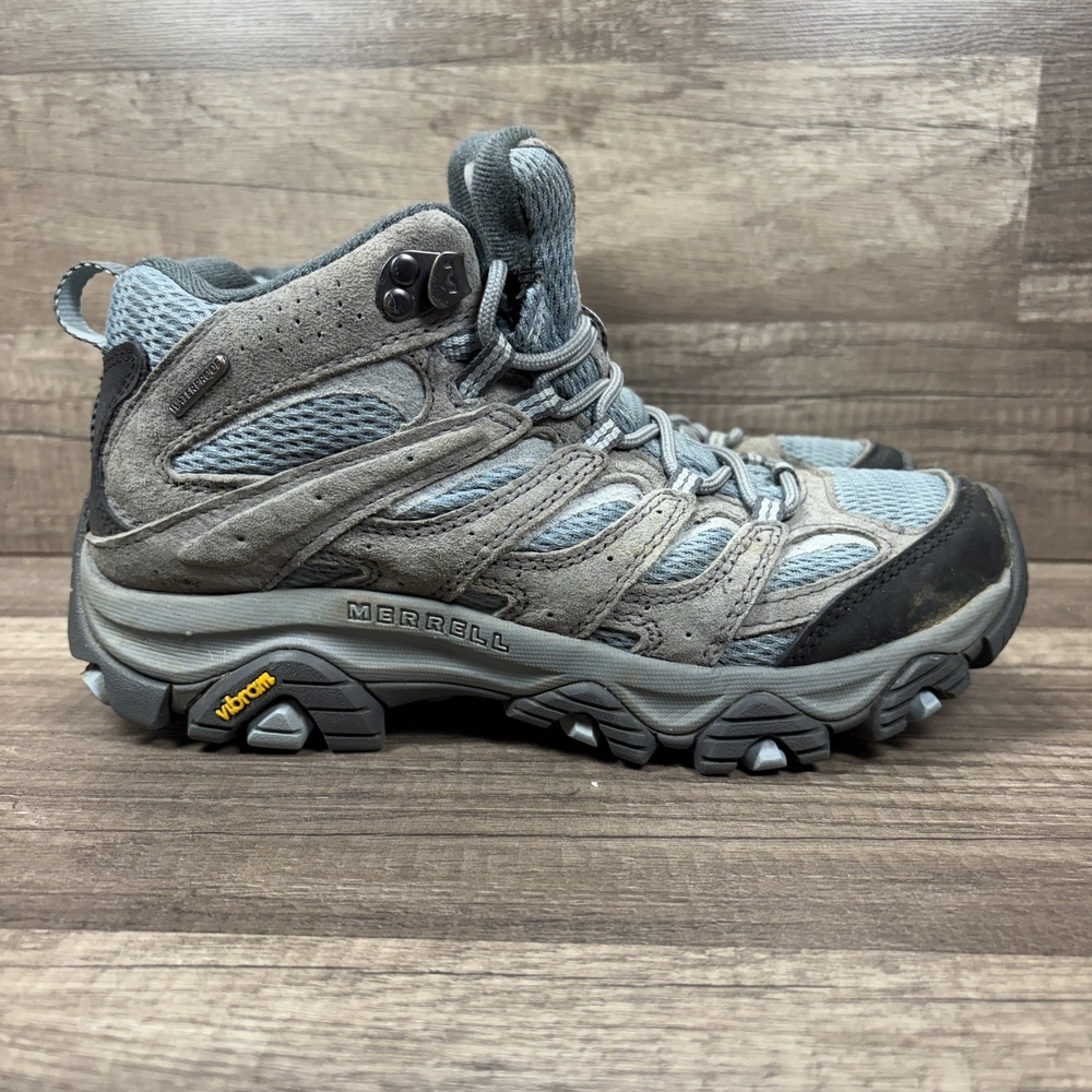 Merrell Moab 3 Gray Blue Womens US Size 8 Wide EUR 38.5 J036328W Boots